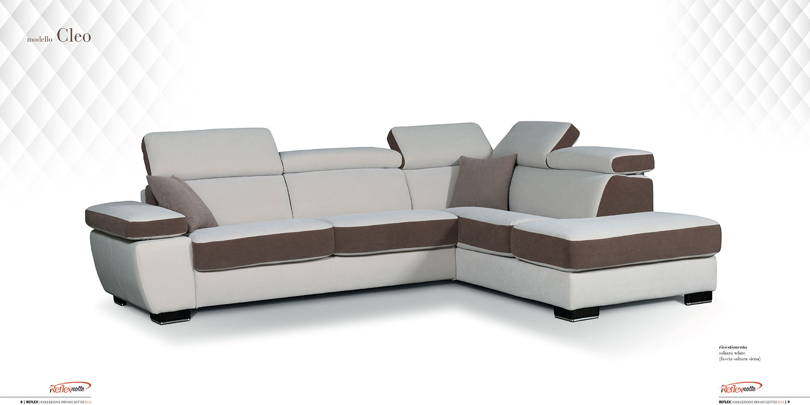 olasz kanapéágy, ágyazható kanapé, nyitható kanapé, ágyneműtartóval, Cleo ágyazható kanapé, L alakú kanapé