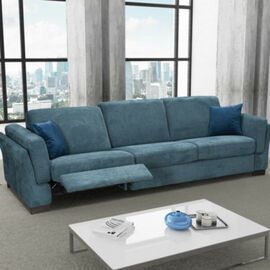 Mary 3 személyes kék kanapéágy relaxfotellel - NOVETEX - Ágyban a legjobb!