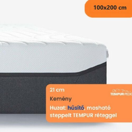 TEMPUR PRO 21 CoolQuilt Firm 100x200 cm - Memóriahabos kemény matrac - matrac.hu