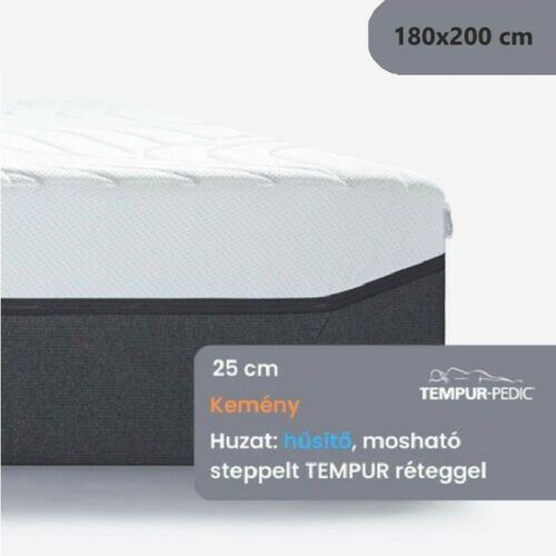 TEMPUR PRO Plus 25 CoolQuilt Firm 180x200 cm - Memóriahabos kemény matrac - Matrac.hu