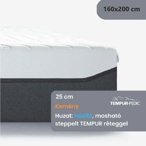 TEMPUR PRO Plus 25 CoolQuilt Firm 160x200 cm - Memóriahabos kemény matrac - Matrac.hu