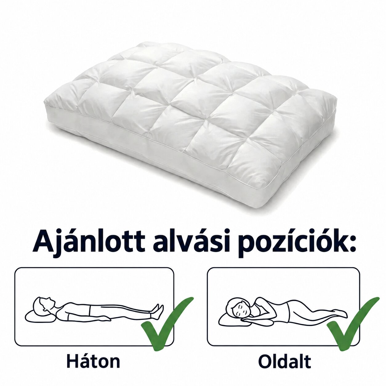 Aeroflex Luxury Cloud Pillow párna, háton és oldalt alváshoz ajánlva