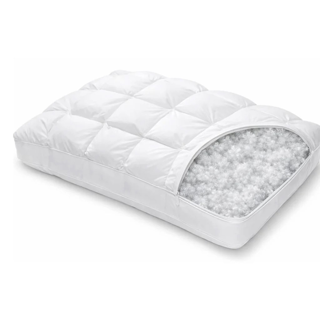 Aeroflex Luxury Cloud Pillow párna metszeti képe, látható mikroszálas töltettel