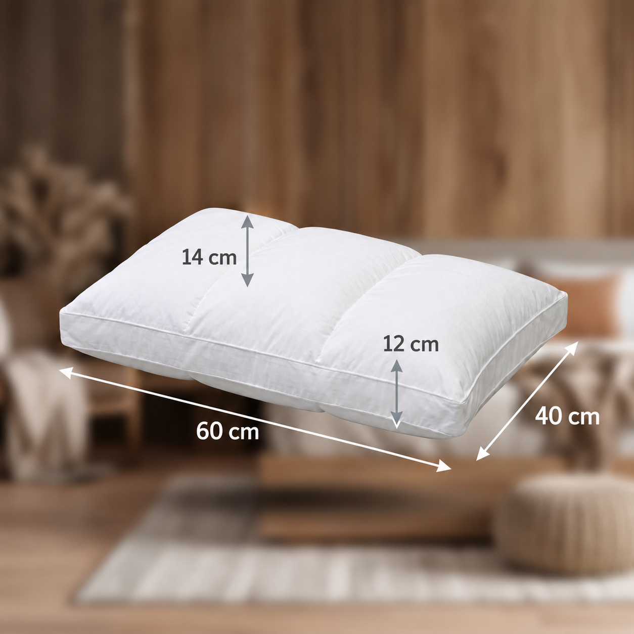 Aeroflex Multi Pillow párna 60×40 cm, 12 és 14 cm magassággal