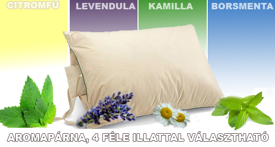 NOVETEX gyógynövényes aromapárna borsmenta, levendula, kamilla és citromfű illattal