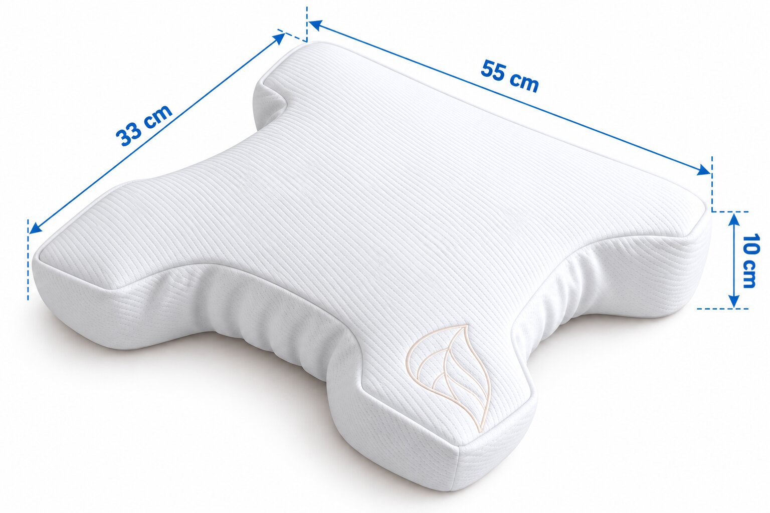 NOVETEX Apnoe párna – 55 × 33 × 10 cm-es méretek