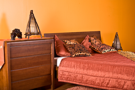 ágytakaró orange steppelt