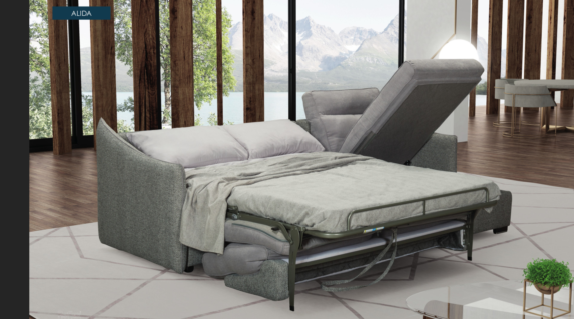 Alida L alakú kanapé - ülőgarnitúra szürke-bézs - NOVETEX - Ágyban a legjobb!