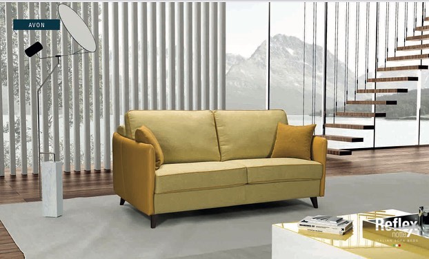 Avon  kétszemélyes ágyazható kanapé sárga