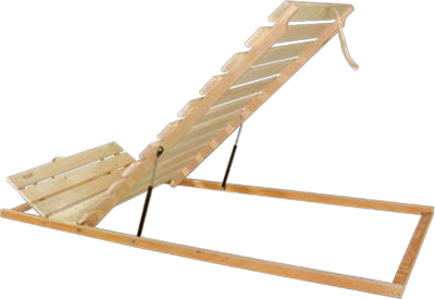 Fejemelős ágyrács, lábrésznél nyitható 