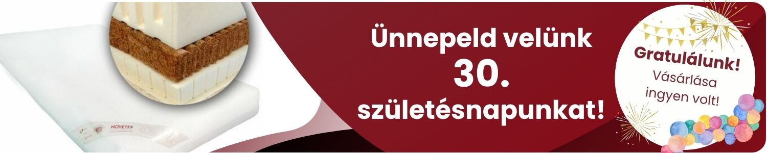 30 születésnak biomatrac kókusz matrac akció