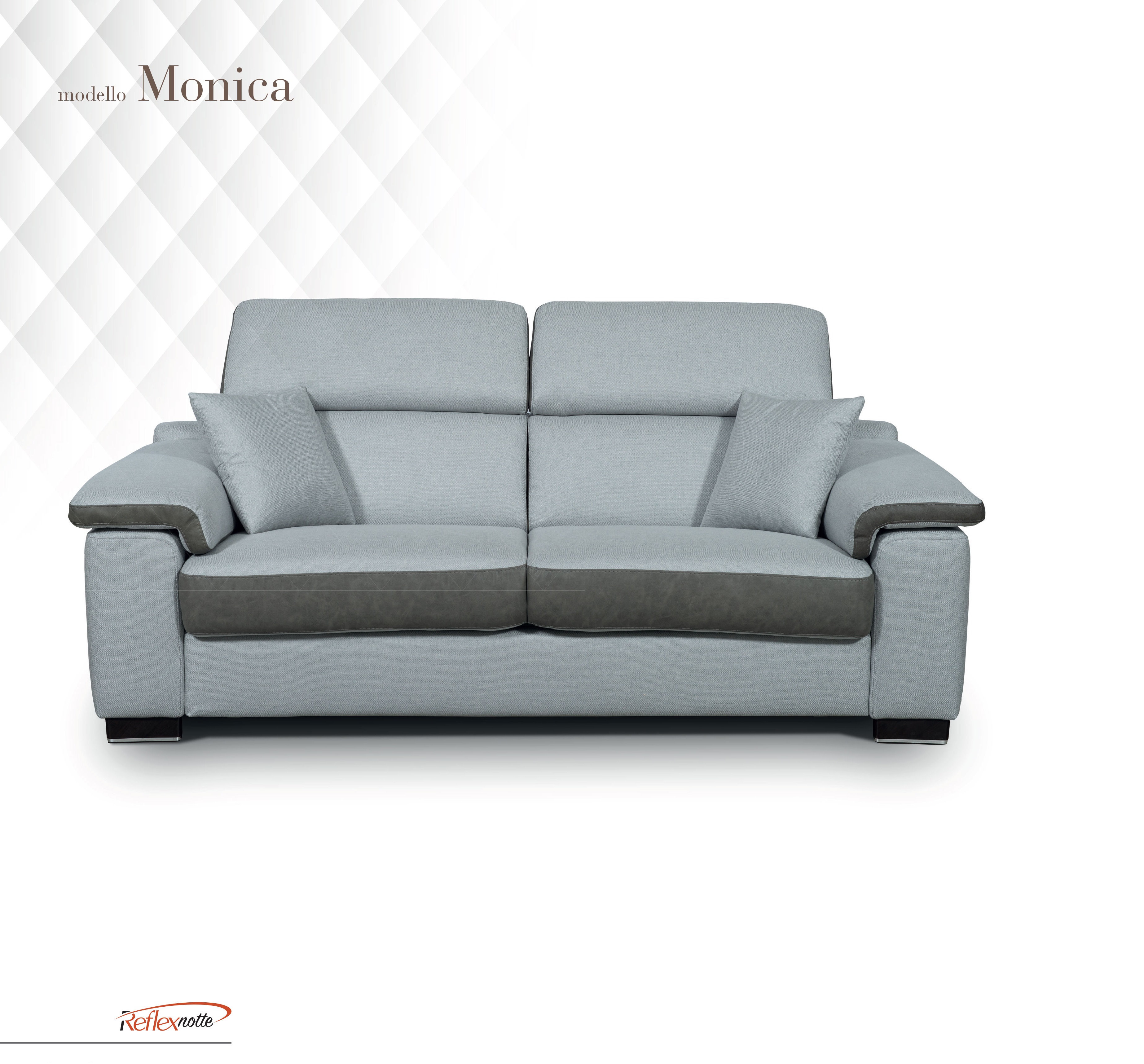 kétszemélyes szürke kanapéágy - Monica