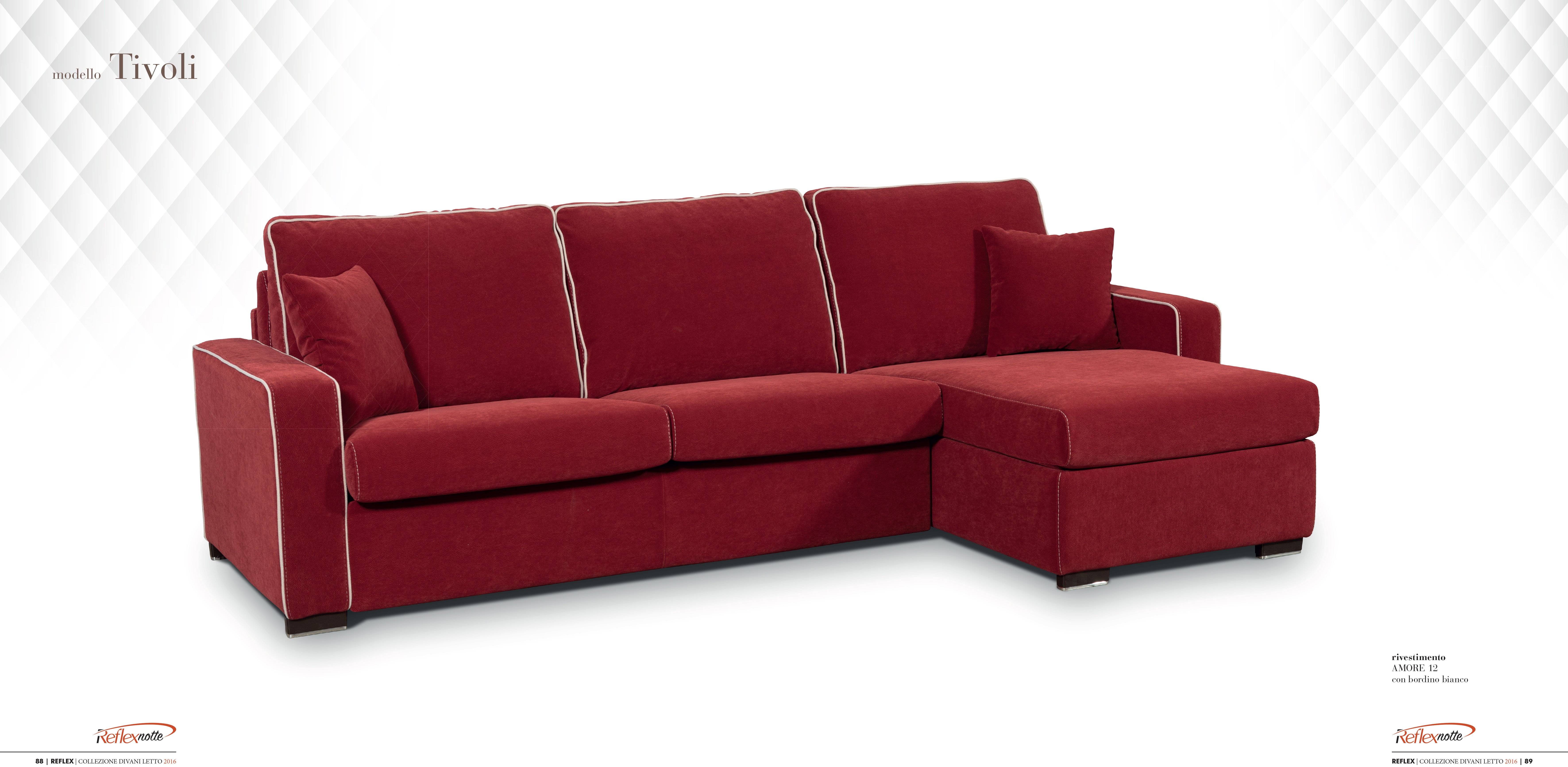 l alakú sarokkanapé - piros kanapé - Tivoli